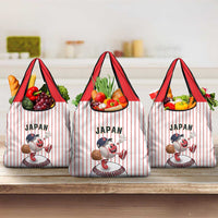 Japan Baseball Grocery Bag Japanese Flag Mascot Design