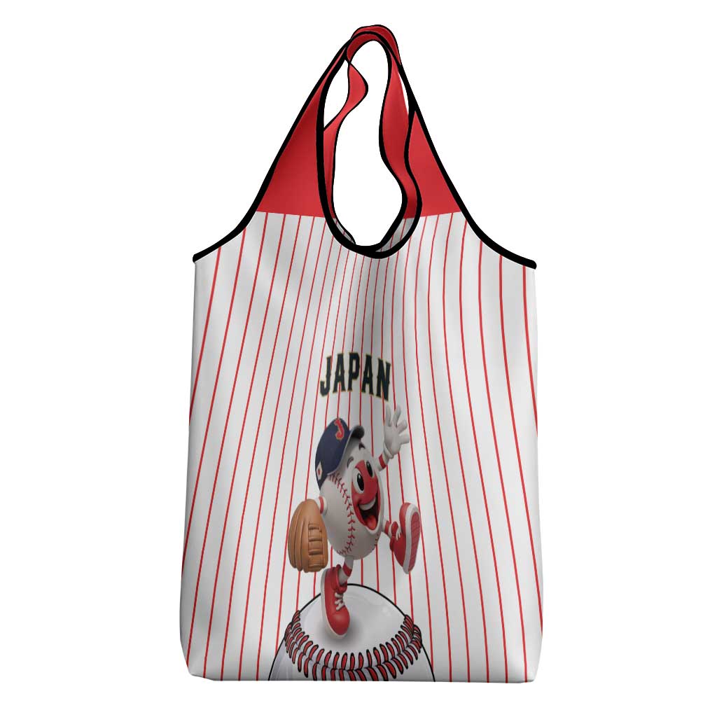 Japan Baseball Grocery Bag Japanese Flag Mascot Design