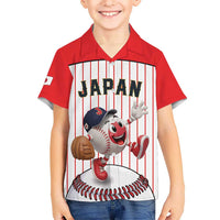 Japan Baseball Custom Hawaiian Shirt Japanese Flag Mascot Design