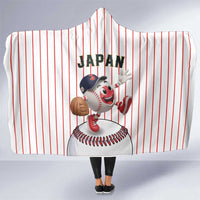 Japan Baseball Hooded Blanket Japanese Flag Mascot Design