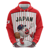 Japan Baseball Custom Hoodie Japanese Flag Mascot Design