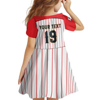 Japan Baseball Custom Kid Short Sleeve Dress Japanese Flag Mascot Design