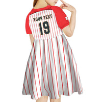 Japan Baseball Custom Kid Short Sleeve Dress Japanese Flag Mascot Design