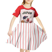 Japan Baseball Custom Kid Short Sleeve Dress Japanese Flag Mascot Design