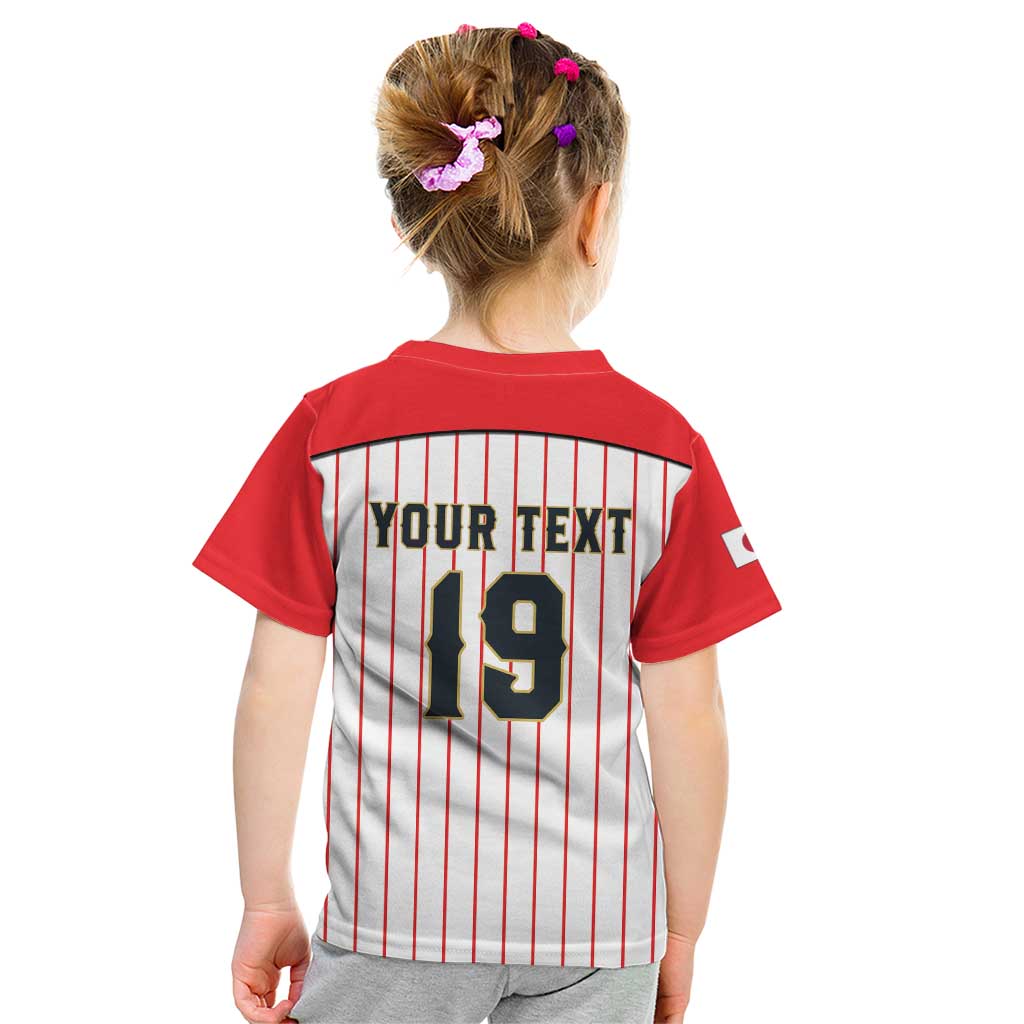 Japan Baseball Custom Kid T Shirt Japanese Flag Mascot Design