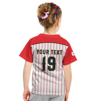 Japan Baseball Custom Kid T Shirt Japanese Flag Mascot Design