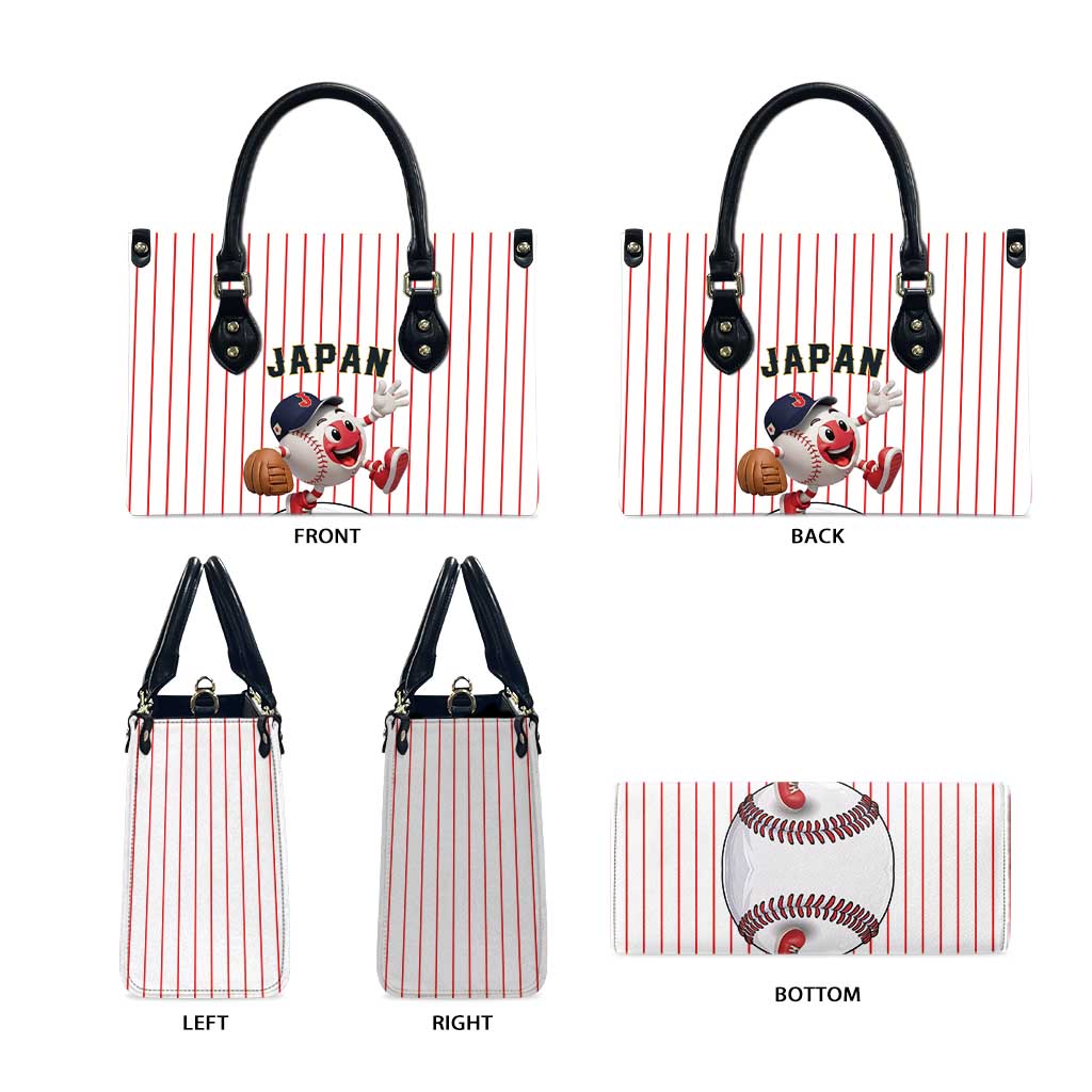 Japan Baseball Leather Bag Japanese Flag Mascot Design