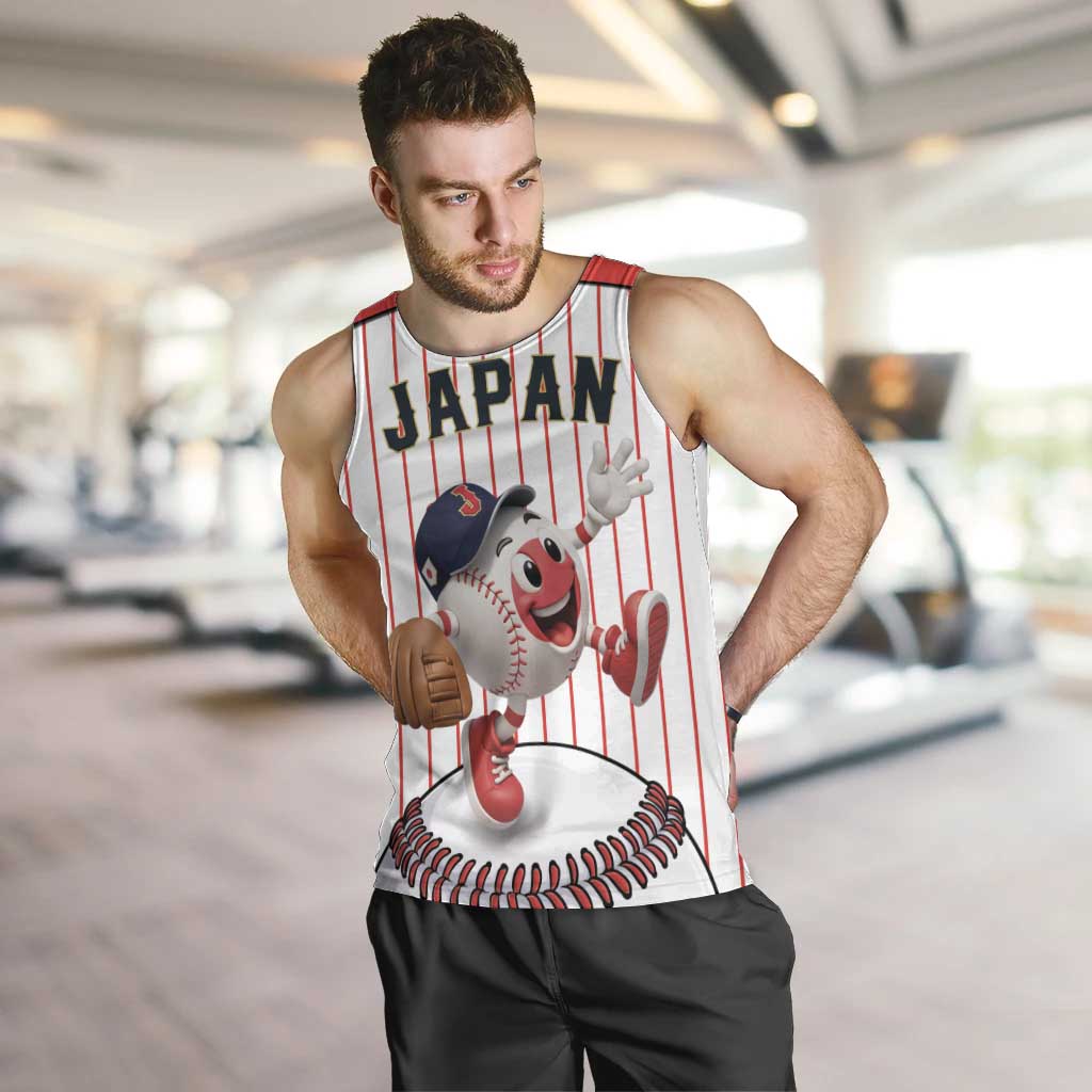Japan Baseball Custom Men Tank Top Japanese Flag Mascot Design