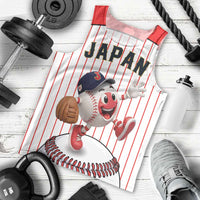 Japan Baseball Custom Men Tank Top Japanese Flag Mascot Design