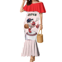Japan Baseball Custom Mermaid Dress Japanese Flag Mascot Design