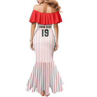 Japan Baseball Custom Mermaid Dress Japanese Flag Mascot Design