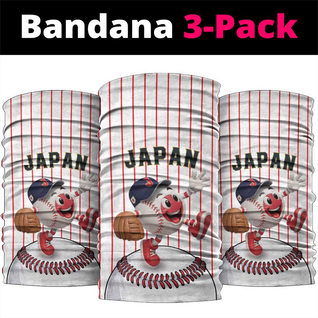 Japan Baseball Neck Gaiter Japanese Flag Mascot Design