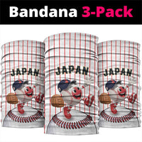 Japan Baseball Neck Gaiter Japanese Flag Mascot Design