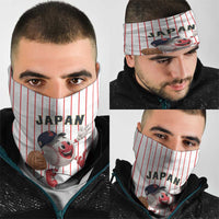 Japan Baseball Neck Gaiter Japanese Flag Mascot Design