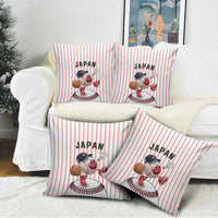 Japan Baseball Pillow Cover Japanese Flag Mascot Design