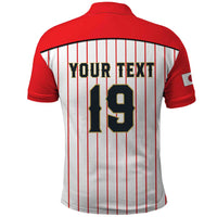 Japan Baseball Custom Polo Shirt Japanese Flag Mascot Design
