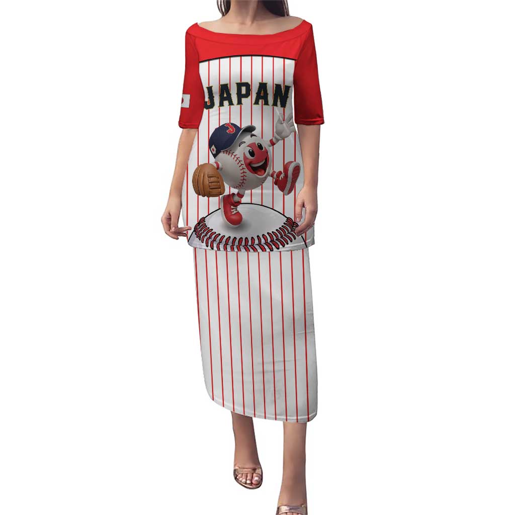 Japan Baseball Custom Puletasi Japanese Flag Mascot Design
