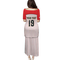 Japan Baseball Custom Puletasi Japanese Flag Mascot Design