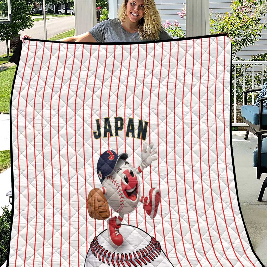 Japan Baseball Quilt Japanese Flag Mascot Design