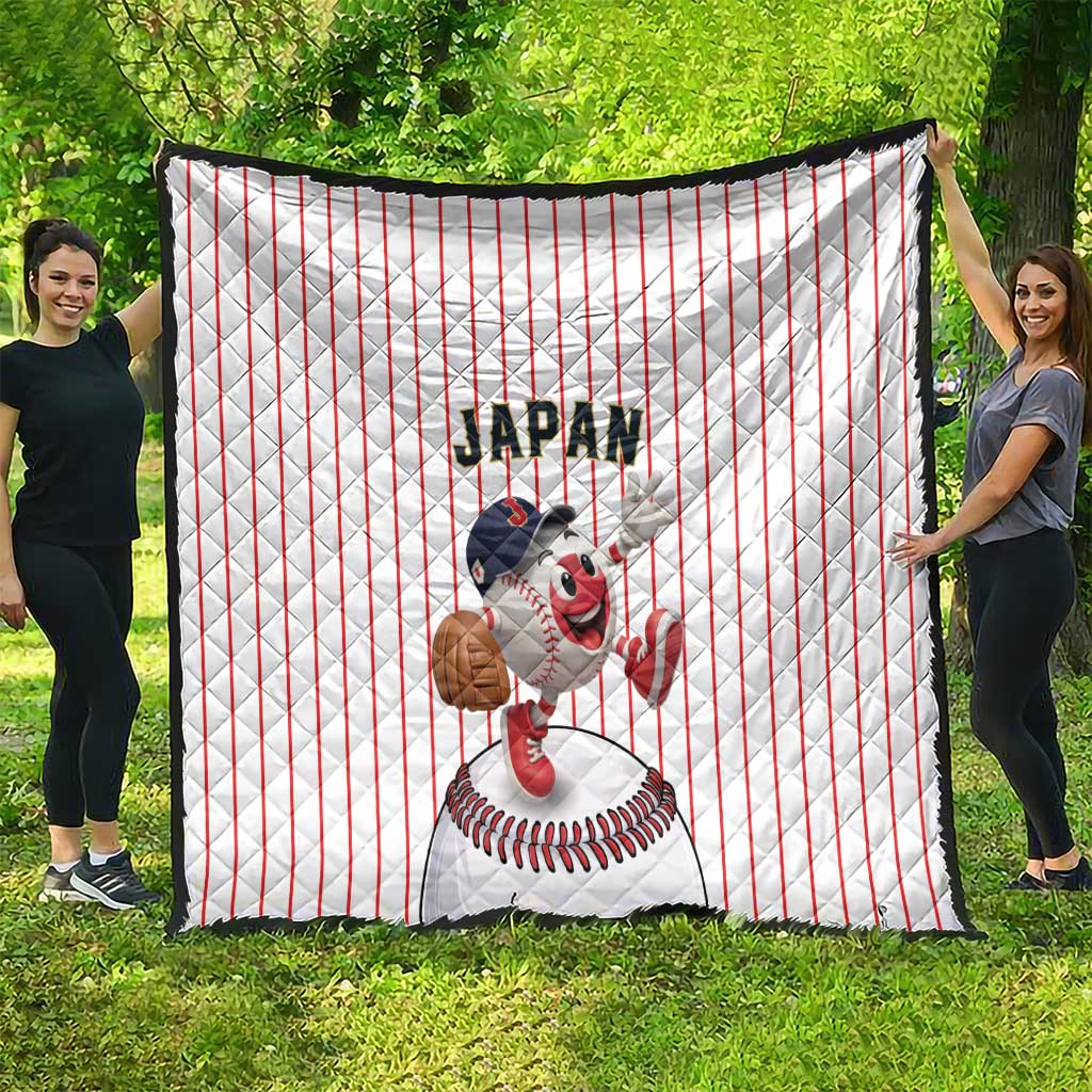 Japan Baseball Quilt Japanese Flag Mascot Design