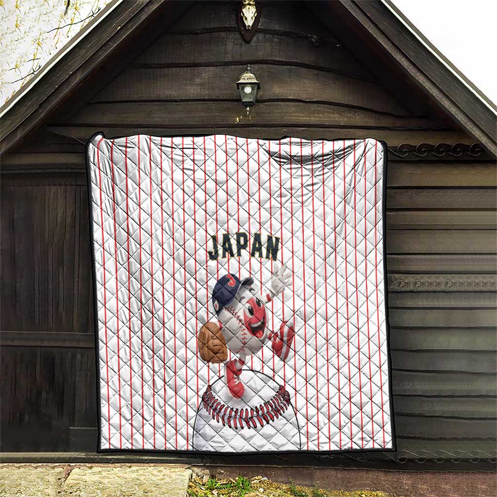 Japan Baseball Quilt Japanese Flag Mascot Design
