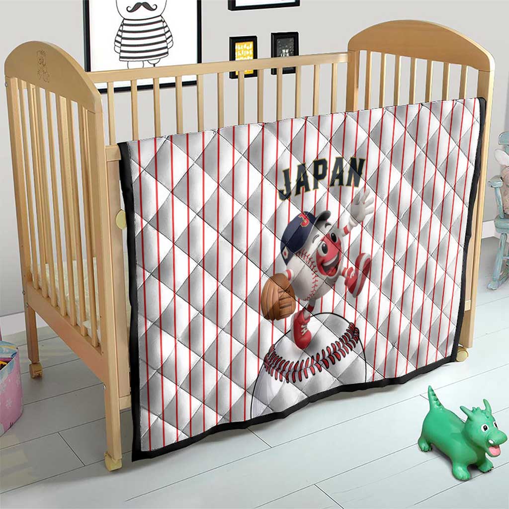 Japan Baseball Quilt Japanese Flag Mascot Design