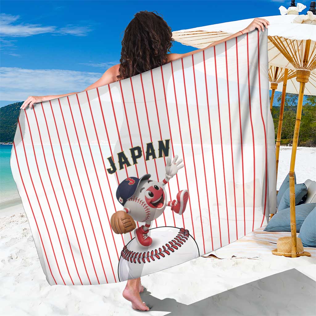 Japan Baseball Sarong Japanese Flag Mascot Design