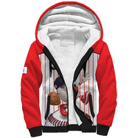 Japan Baseball Custom Sherpa Hoodie Japanese Flag Mascot Design