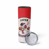 Japan Baseball Custom Skinny Tumbler Japanese Flag Mascot Design