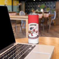 Japan Baseball Custom Skinny Tumbler Japanese Flag Mascot Design