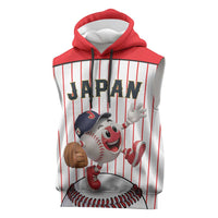 Japan Baseball Custom Sleeveless Hoodie Japanese Flag Mascot Design