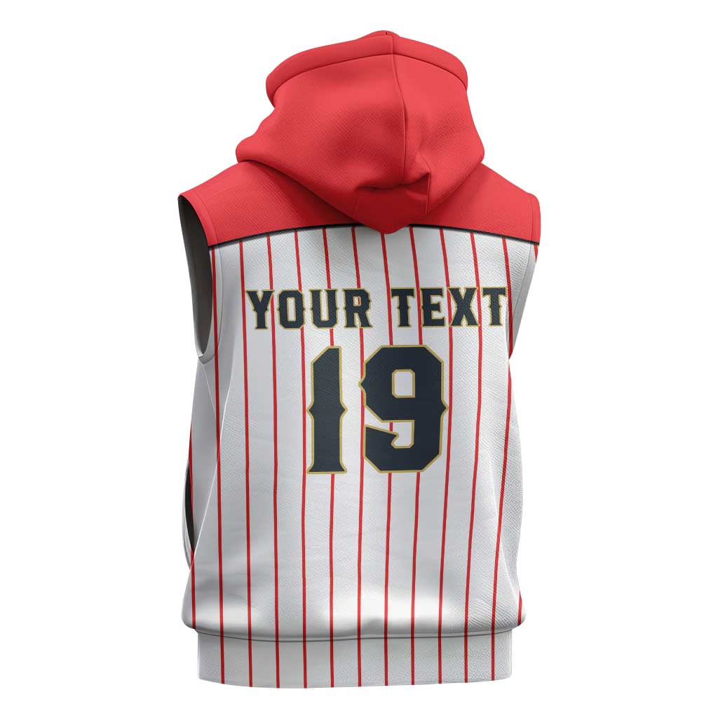 Japan Baseball Custom Sleeveless Hoodie Japanese Flag Mascot Design