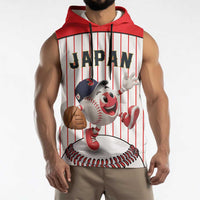 Japan Baseball Custom Sleeveless Hoodie Japanese Flag Mascot Design