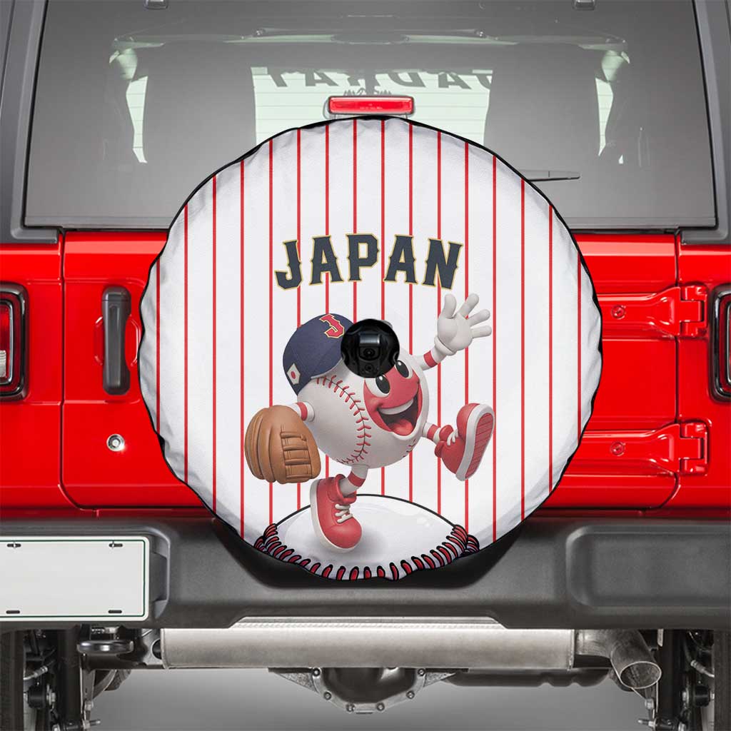 Japan Baseball Spare Tire Cover Japanese Flag Mascot Design
