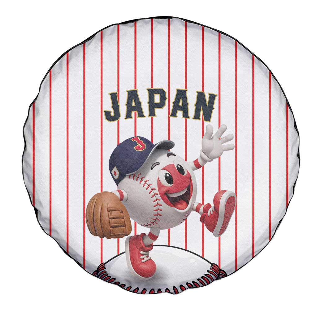 Japan Baseball Spare Tire Cover Japanese Flag Mascot Design