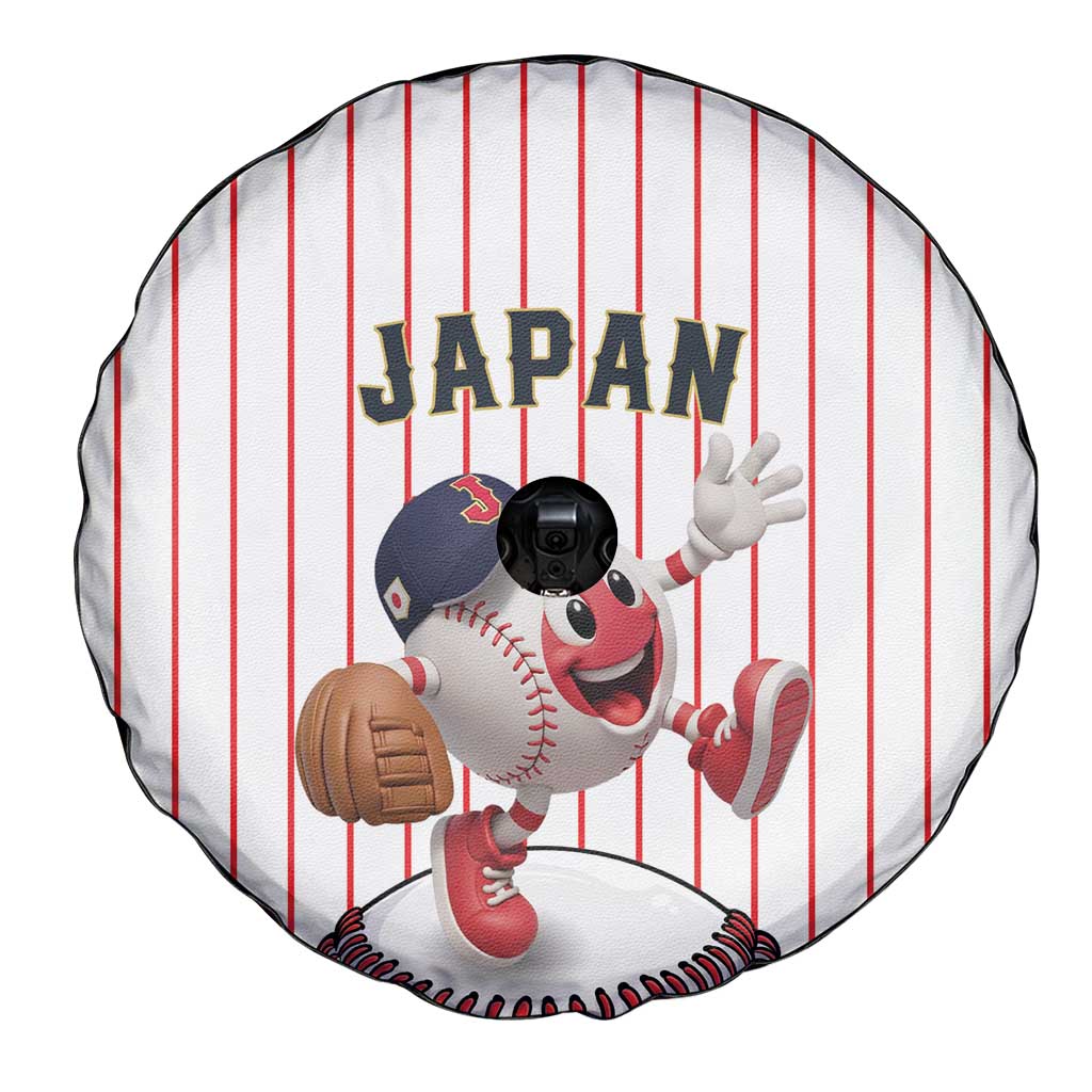 Japan Baseball Spare Tire Cover Japanese Flag Mascot Design