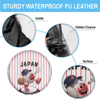 Japan Baseball Spare Tire Cover Japanese Flag Mascot Design