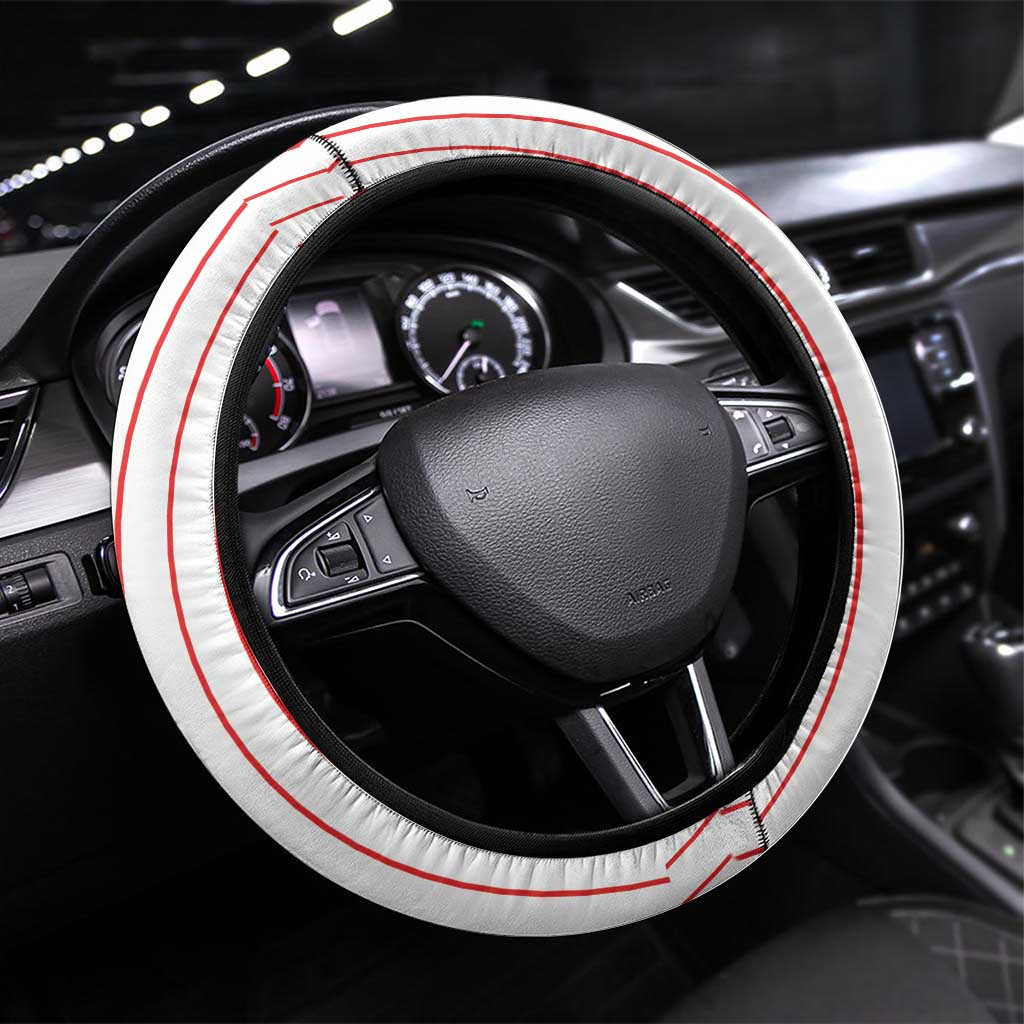 Japan Baseball Steering Wheel Cover Japanese Flag Mascot Design