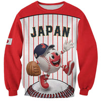 Japan Baseball Custom Sweatshirt Japanese Flag Mascot Design