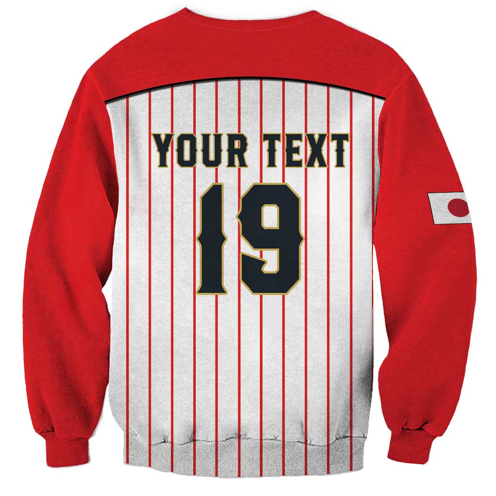 Japan Baseball Custom Sweatshirt Japanese Flag Mascot Design