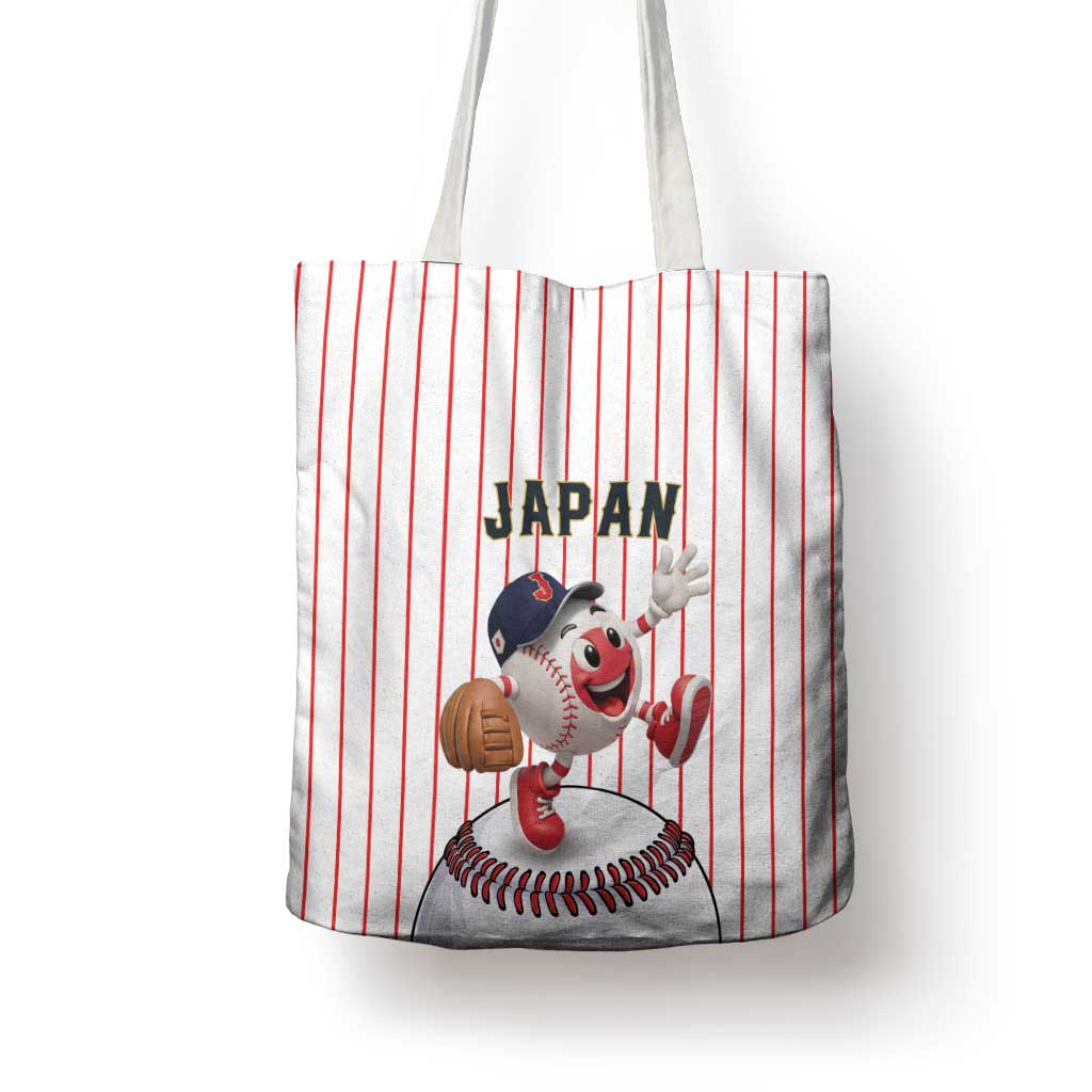 Japan Baseball Tote Bag Japanese Flag Mascot Design