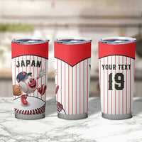 Japan Baseball Custom Tumbler Cup Japanese Flag Mascot Design