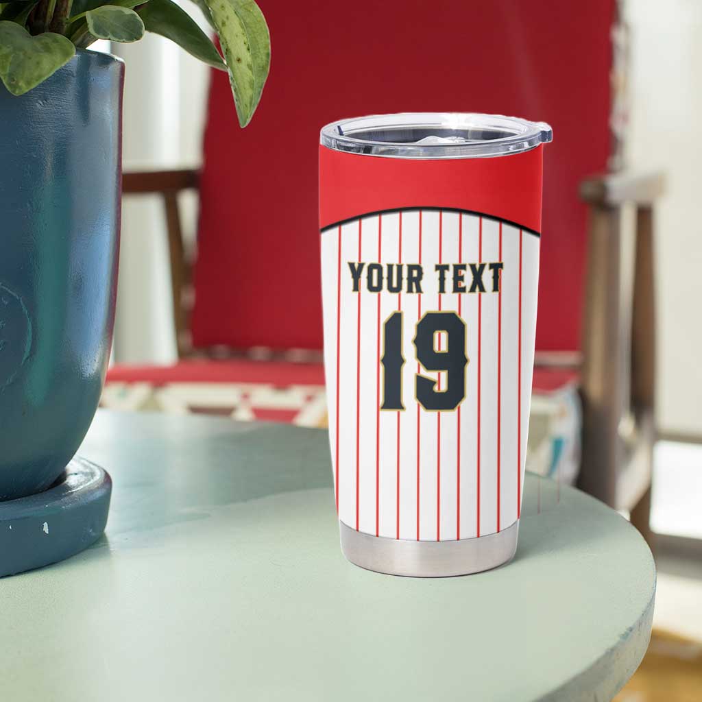 Japan Baseball Custom Tumbler Cup Japanese Flag Mascot Design