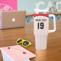 Japan Baseball Custom Tumbler With Handle Japanese Flag Mascot Design