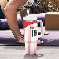 Japan Baseball Custom Tumbler With Handle Japanese Flag Mascot Design