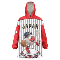Japan Baseball Custom Wearable Blanket Hoodie Japanese Flag Mascot Design