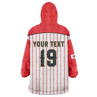Japan Baseball Custom Wearable Blanket Hoodie Japanese Flag Mascot Design