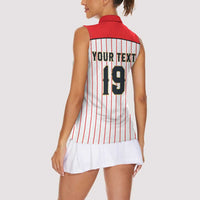 Japan Baseball Custom Women Sleeveless Polo Shirt Japanese Flag Mascot Design