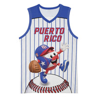 Puerto Rico Baseball Custom Basketball Jersey Puerto Rican Flag Mascot Design