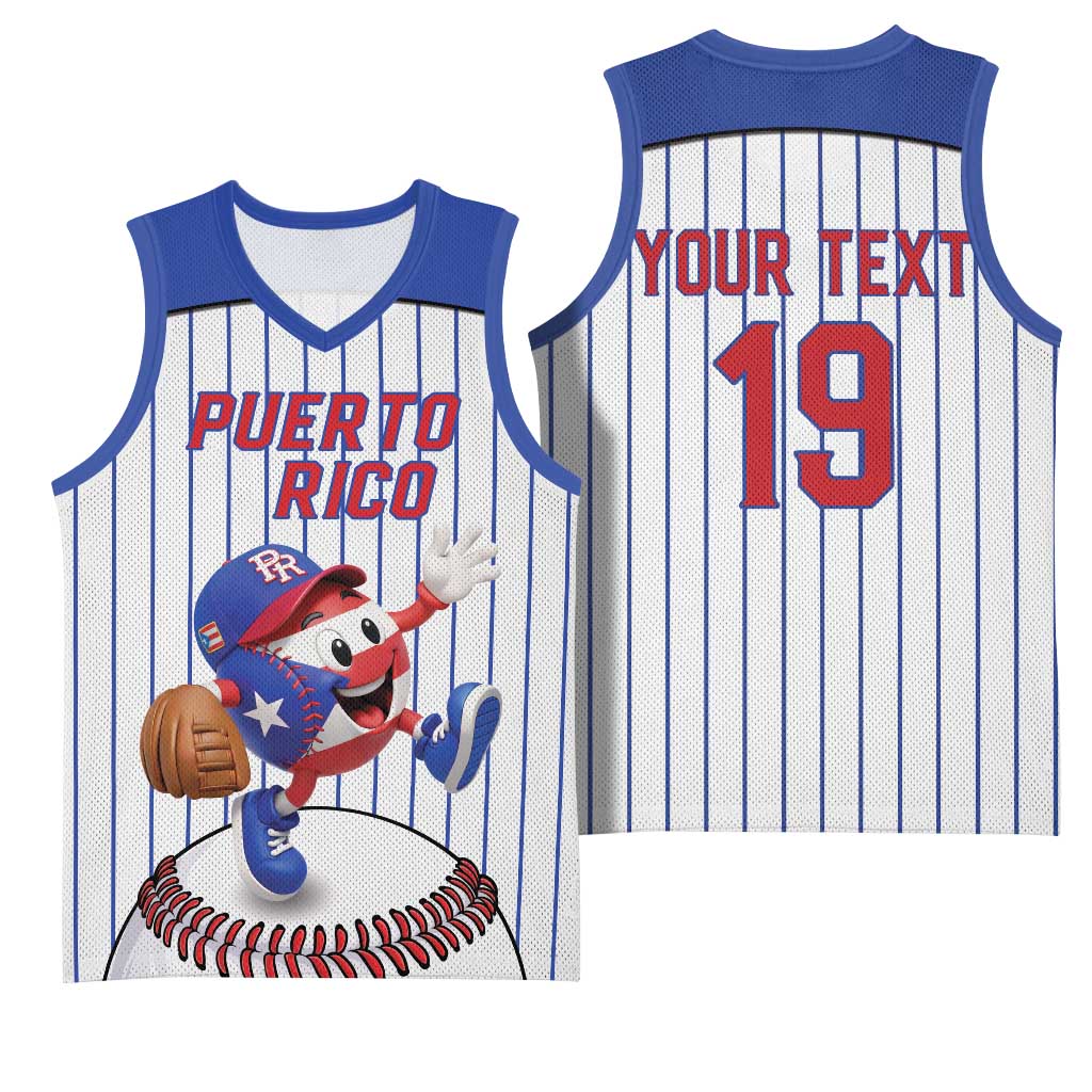 Puerto Rico Baseball Custom Basketball Jersey Puerto Rican Flag Mascot Design